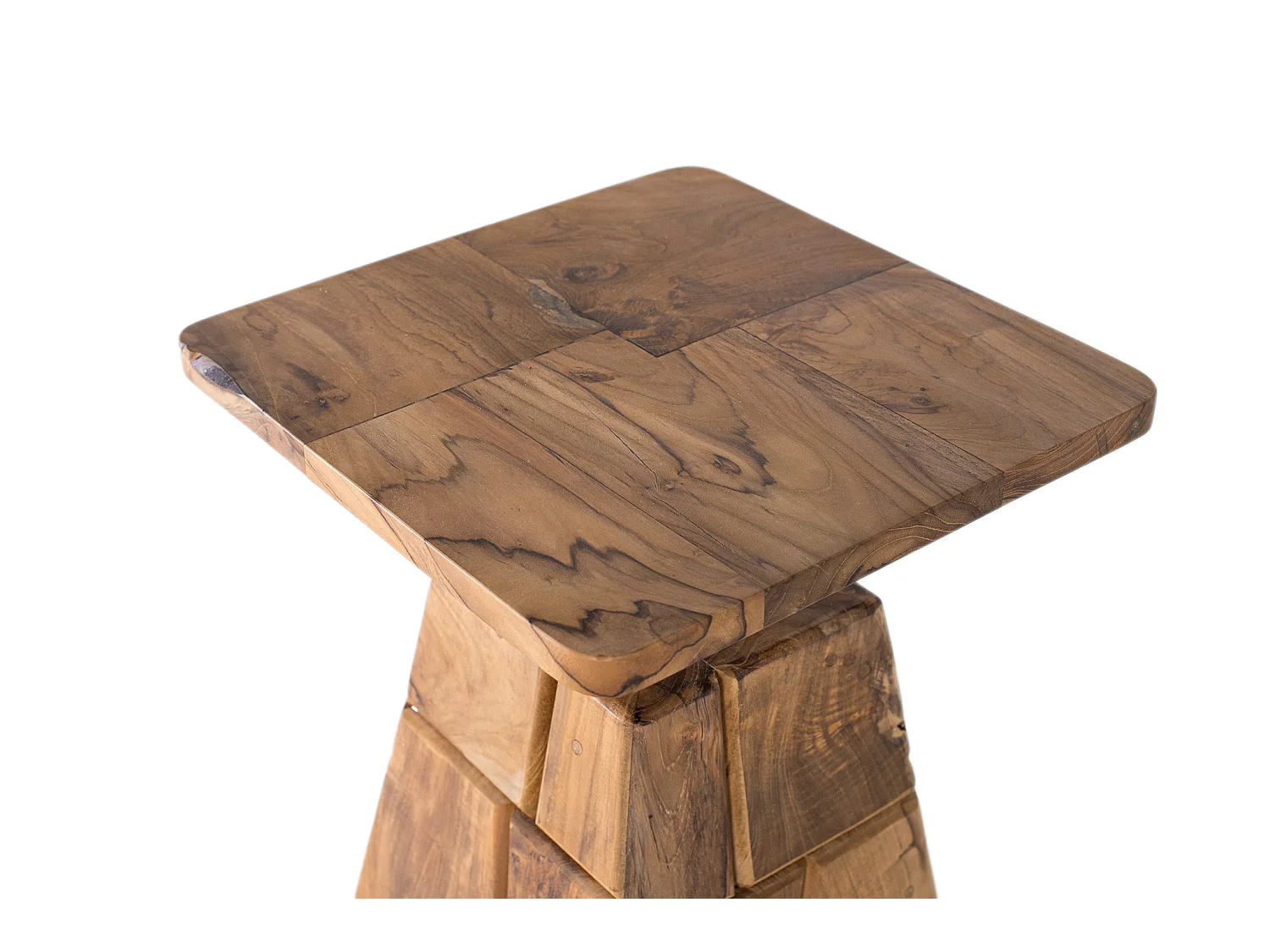 Couchtisch aus Teakholz, 38 cm, rustikal-moderner Stil