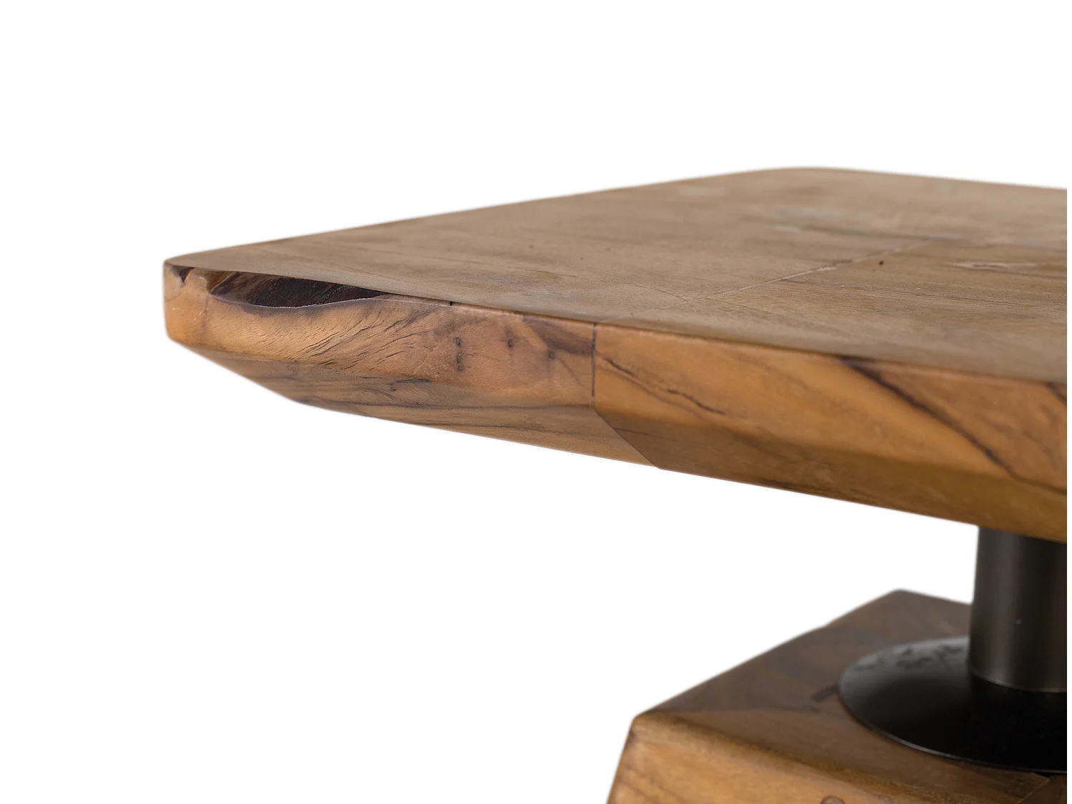Couchtisch aus Teakholz, 38 cm, rustikal-moderner Stil