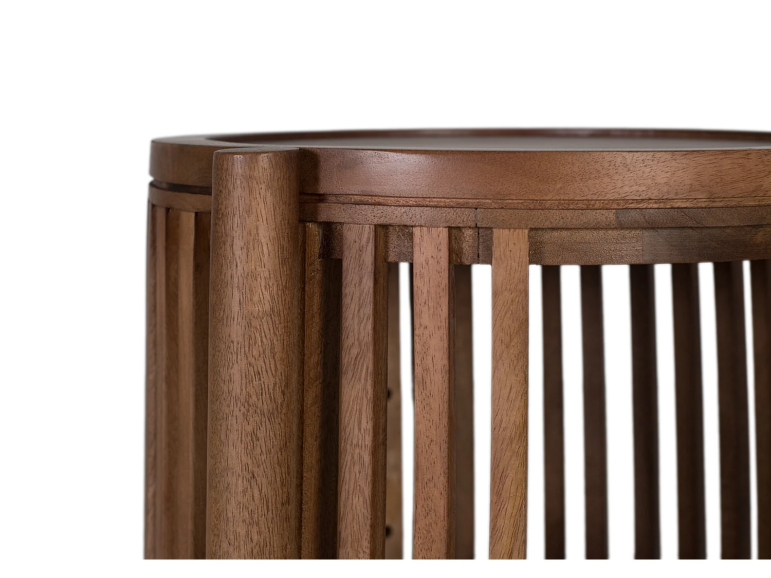 Mesa de centro em madeira de mangueira, 45 cm, estilo contemporâneo.