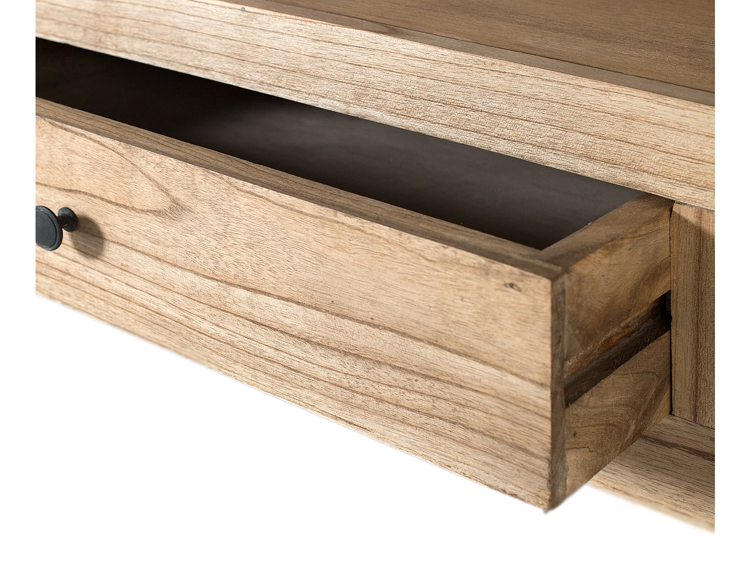 Quadratischer Couchtisch aus Mindi-Holz, 110 cm, moderner Landhausstil