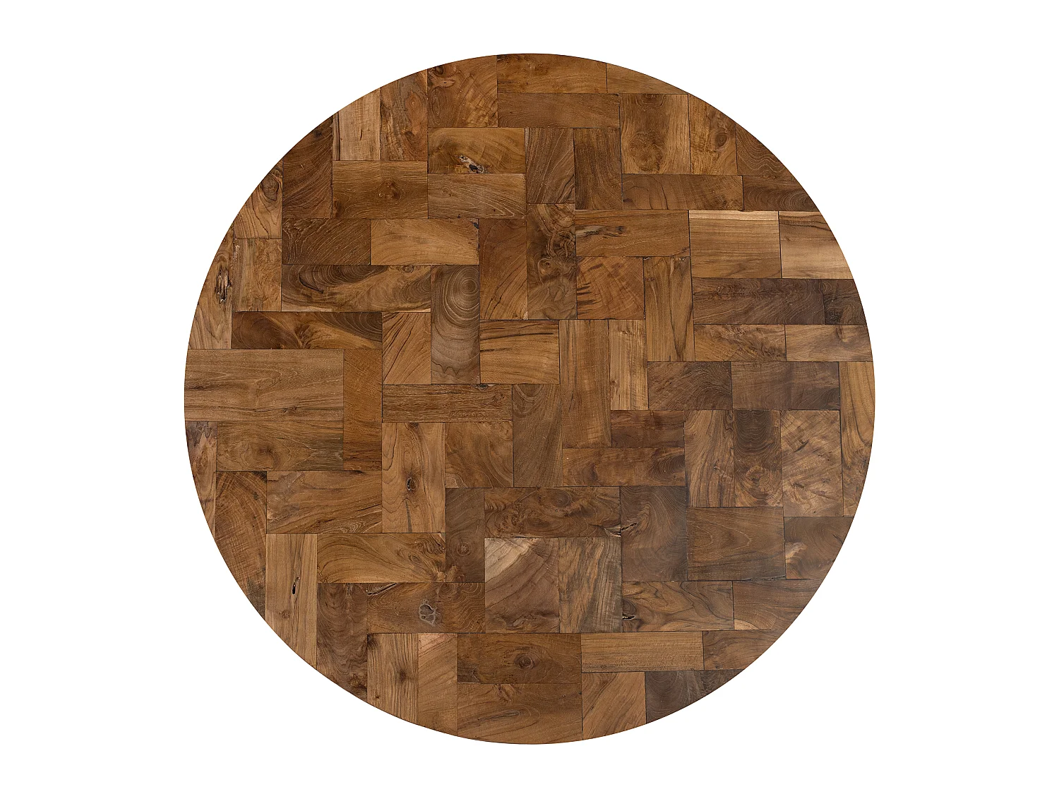 Teakhouten eettafel 120 cm, eigentijdse stijl