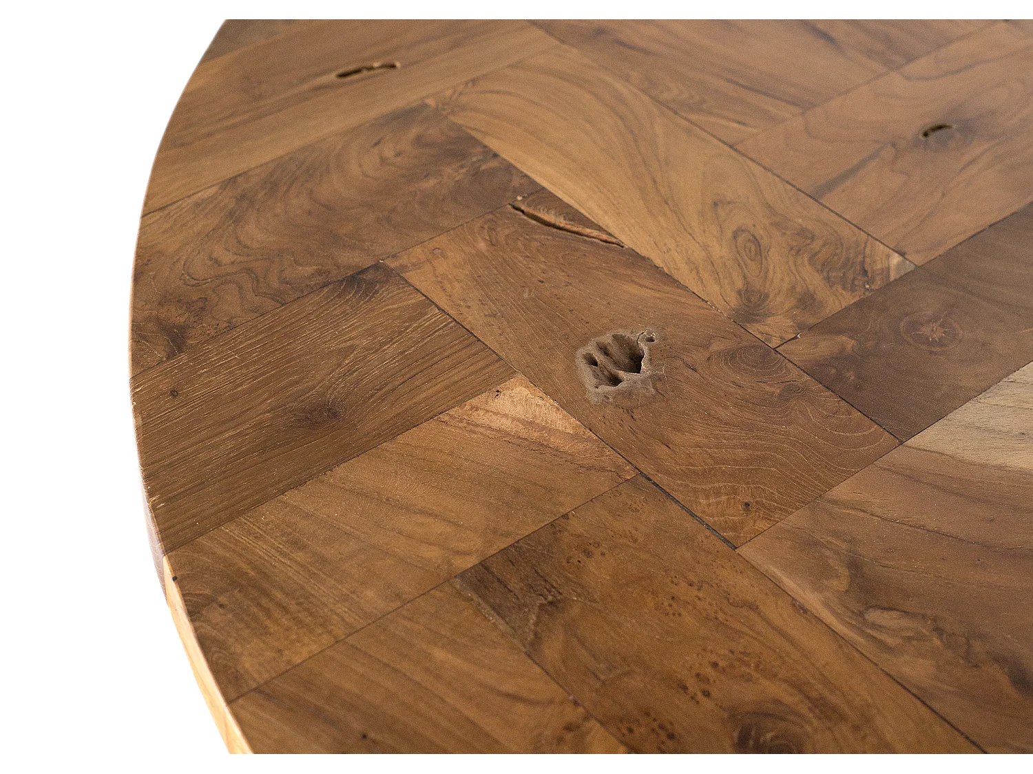 Teakhouten eettafel 120 cm, eigentijdse stijl