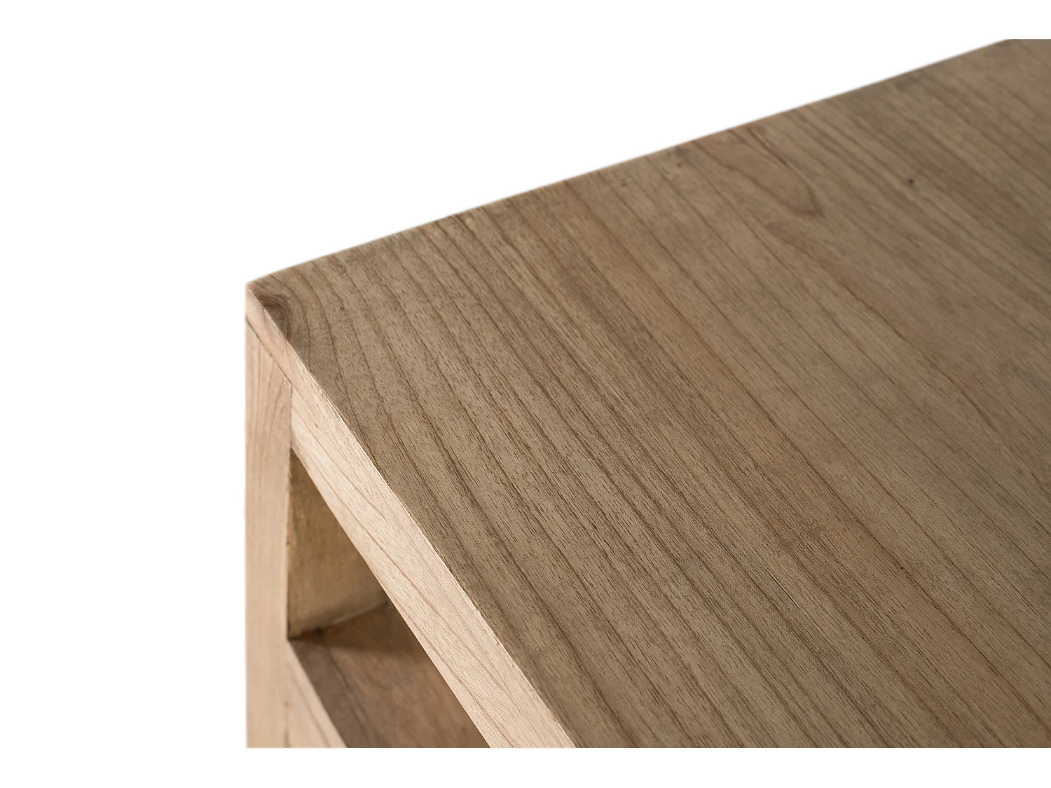 Rechteckiger Mindi-Couchtisch aus Holz, 110 cm, rustikal-moderner Stil