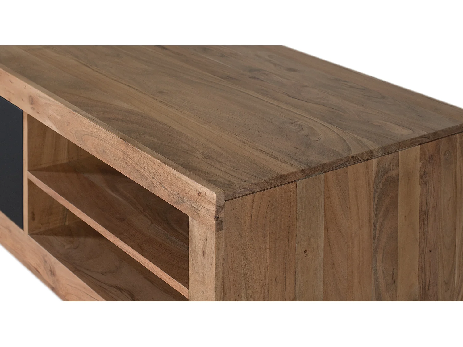 Couchtisch aus Akazienholz, 140 cm, rustikal-moderner Stil