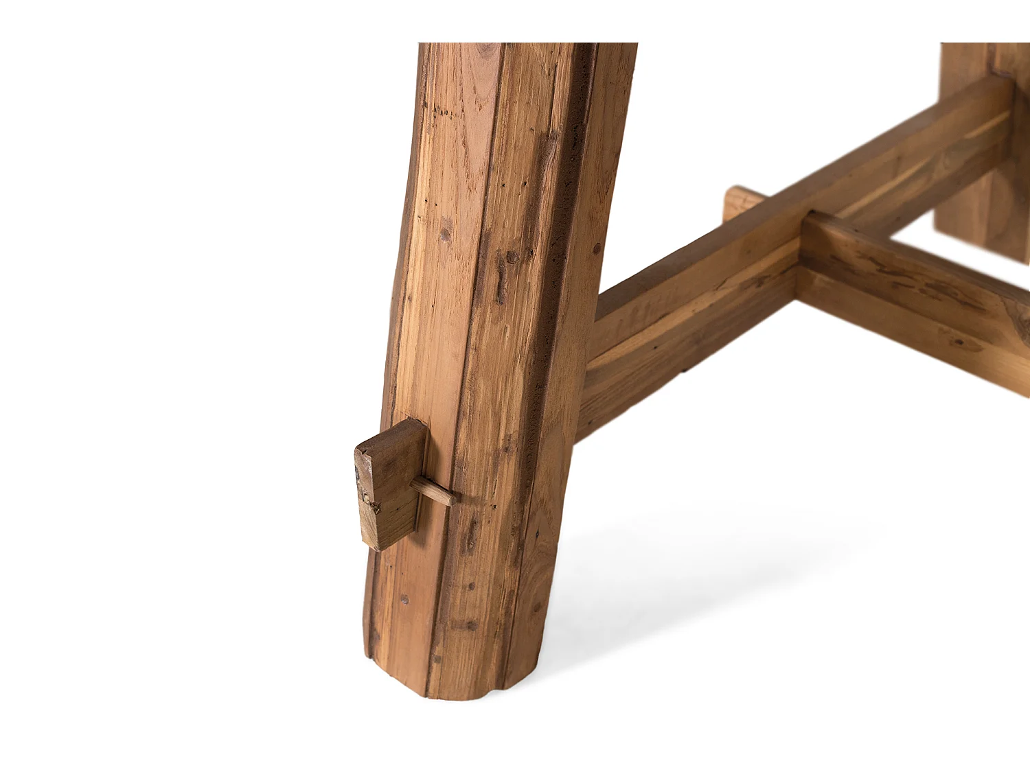 Eettafel van gerecycled teakhout, 220 cm, moderne rustieke stijl