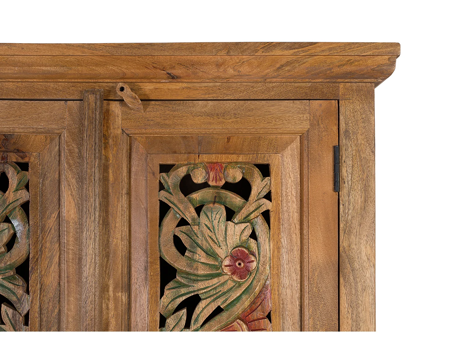 Kleiderschrank aus Mangoholz, 85 cm, im ethnischen Kolonialstil