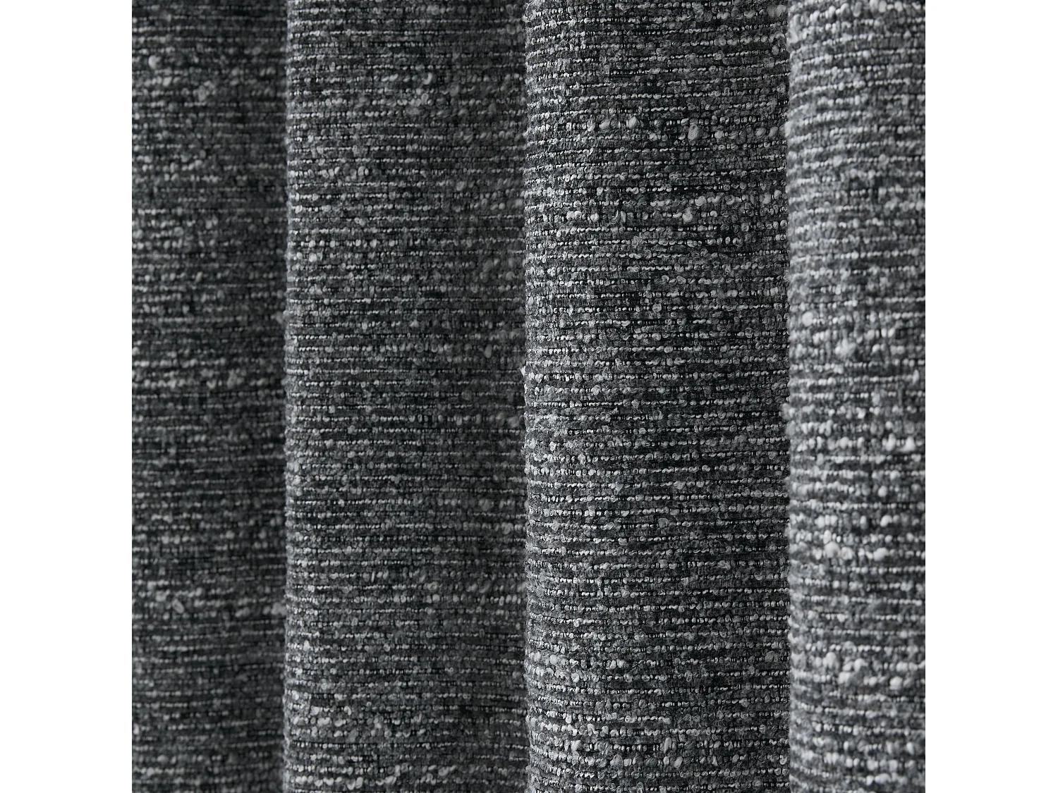 Catherine Lansfield Chunky Boucle 46x54 Inch Lined Eyelet Curtains Two Panels Charcoal Grey