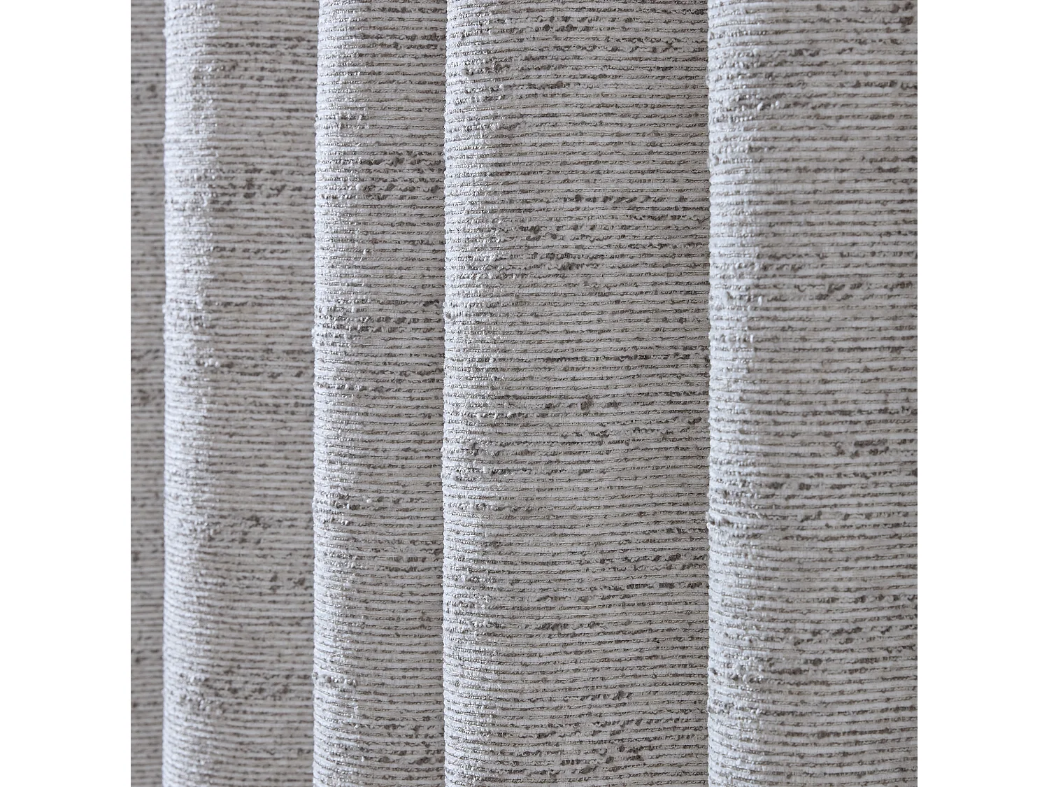 Catherine Lansfield Chunky Boucle 66x90 Inch Lined Eyelet Curtains Two Panels Cream