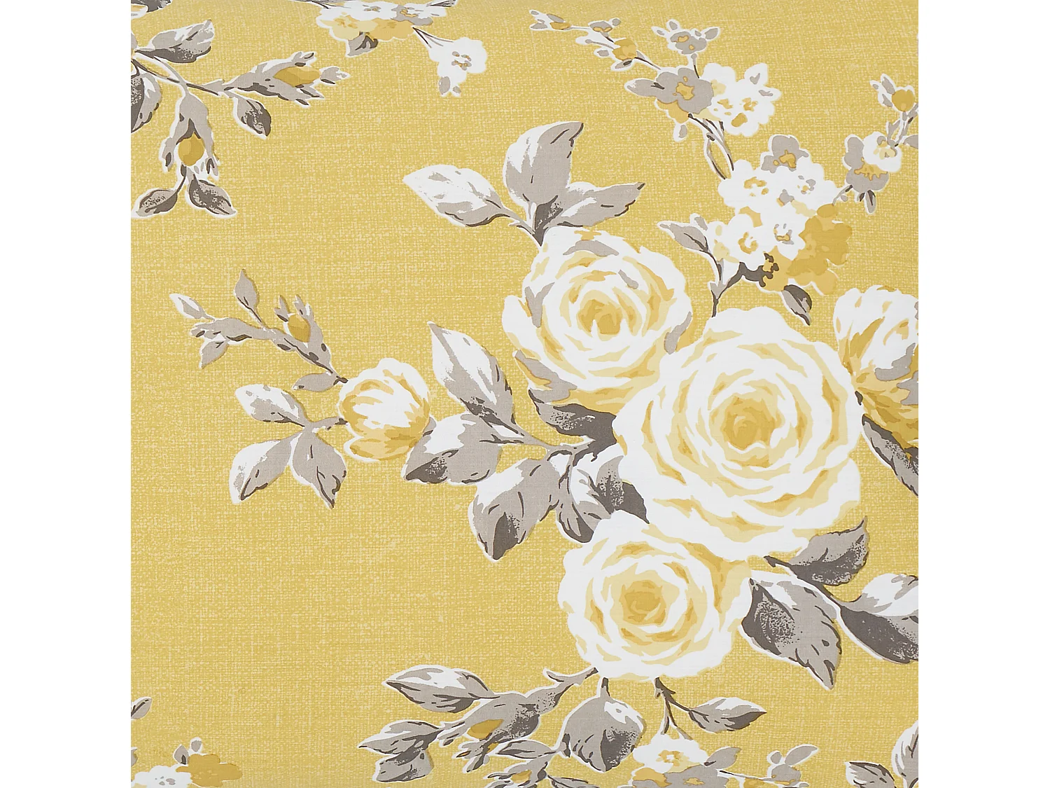 Catherine Lansfield Canterbury Floral 66x72 Inch Lined Eyelet Curtains Two Panels Ochre Yellow