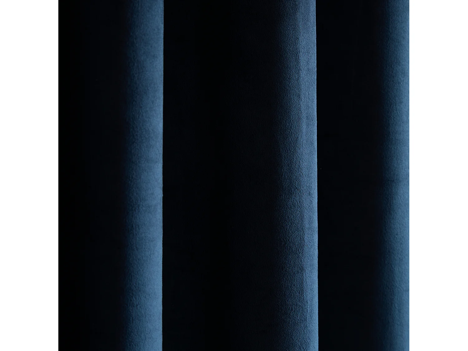 Catherine Lansfield Super Thermal Blackout Matt Velour 90x90 Inch Eyelet Curtains Two Panels Navy Blue