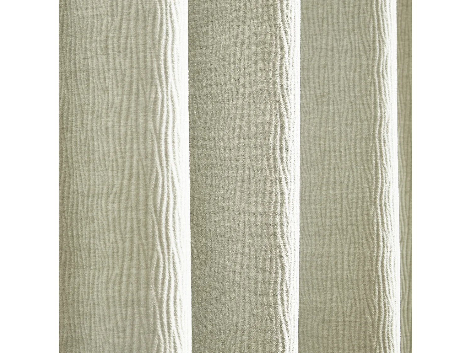Catherine Lansfield Crinkle Chenille 66x72 Inch Lined Eyelet Curtains Two Panels Natural