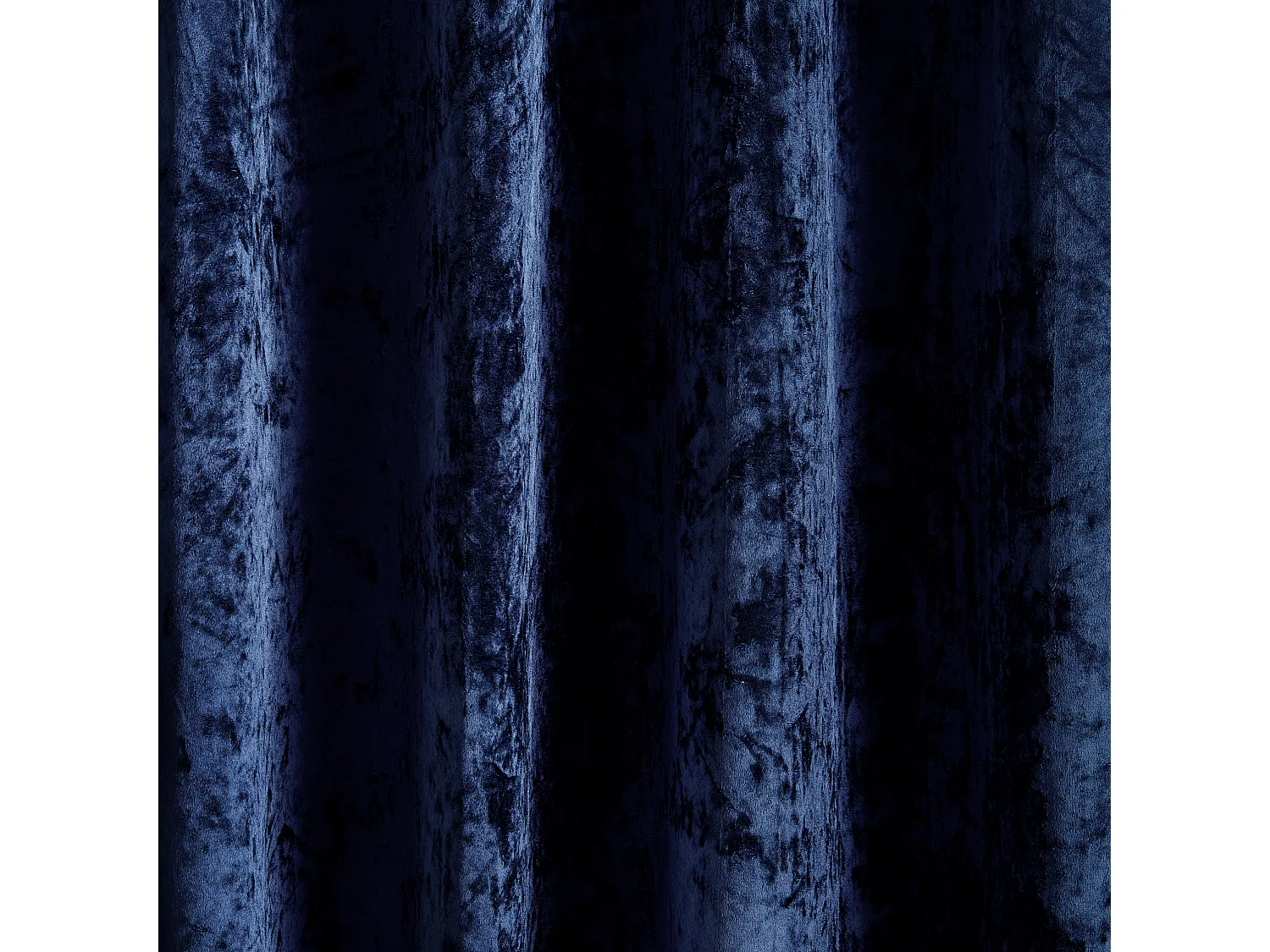 Catherine Lansfield Crushed Velvet 66x72 Inch Lined Eyelet Curtains Two Panels Navy Blue