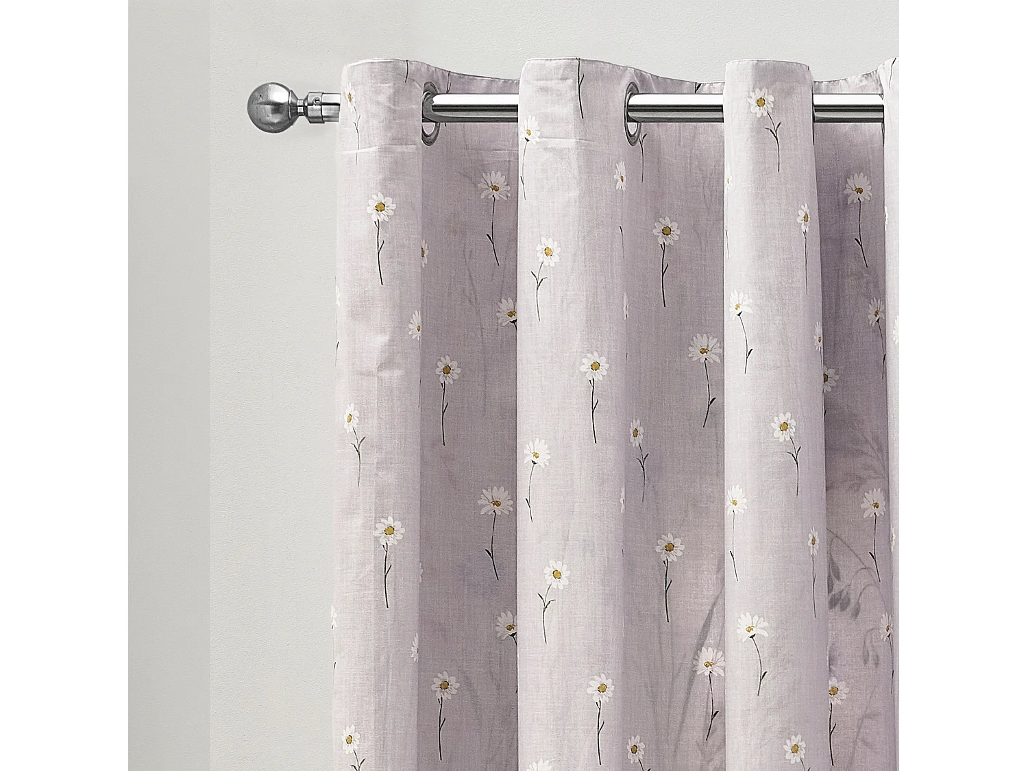 Catherine Lansfield Grasmere Floral Fully Reversible 66x90 Inch Eyelet Curtains Two Panels Lilac