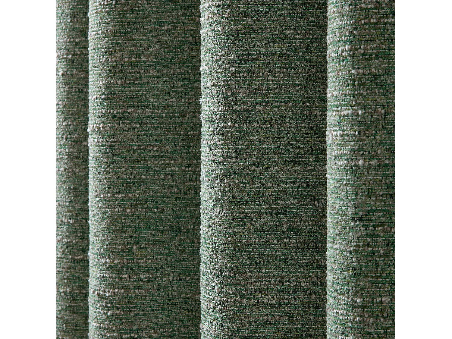 Catherine Lansfield Chunky Boucle 90x90 Inch Lined Eyelet Curtains Two Panels Green