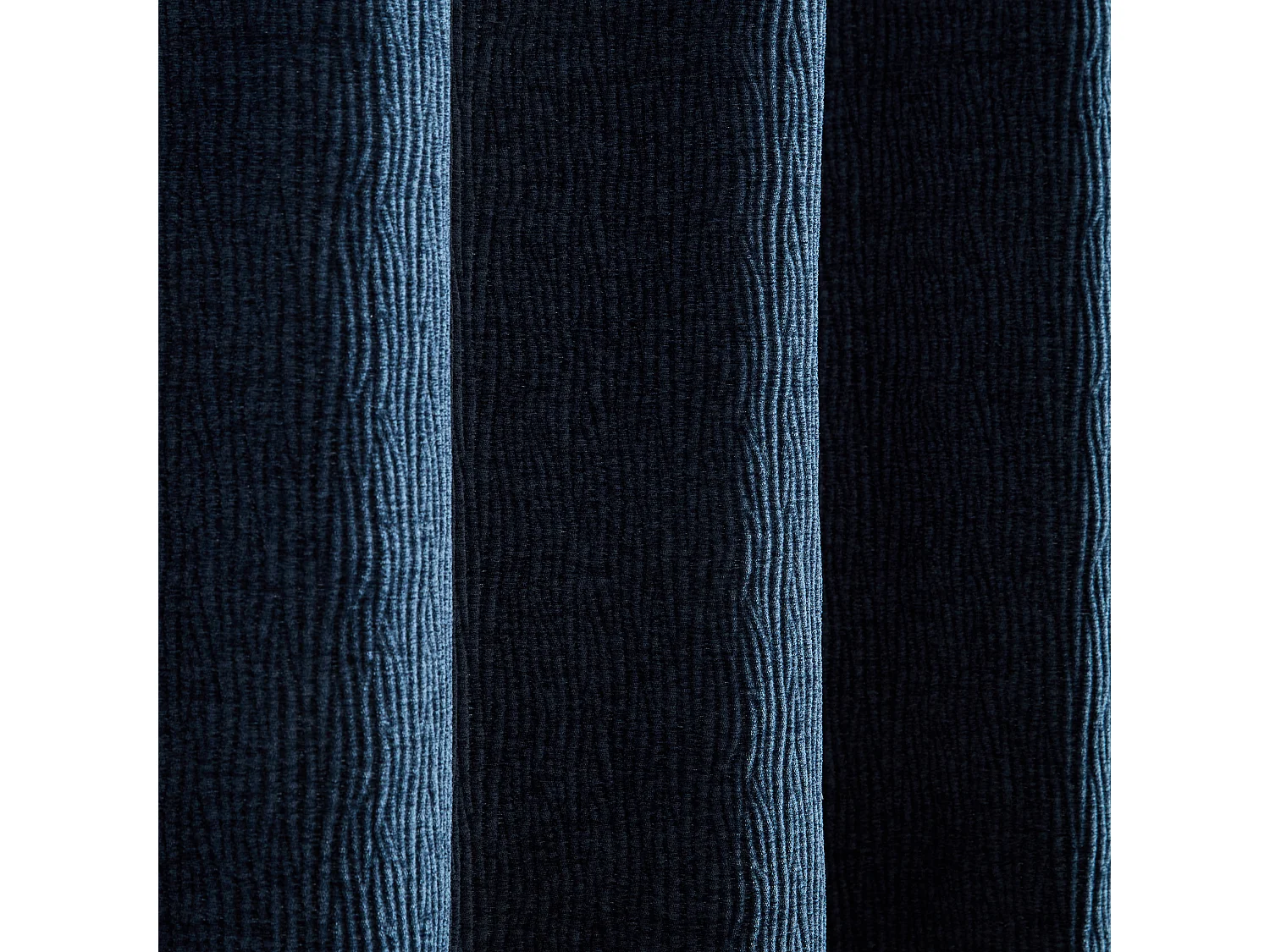 Catherine Lansfield Crinkle Chenille 46x90 Inch Lined Eyelet Curtains Two Panels Blue