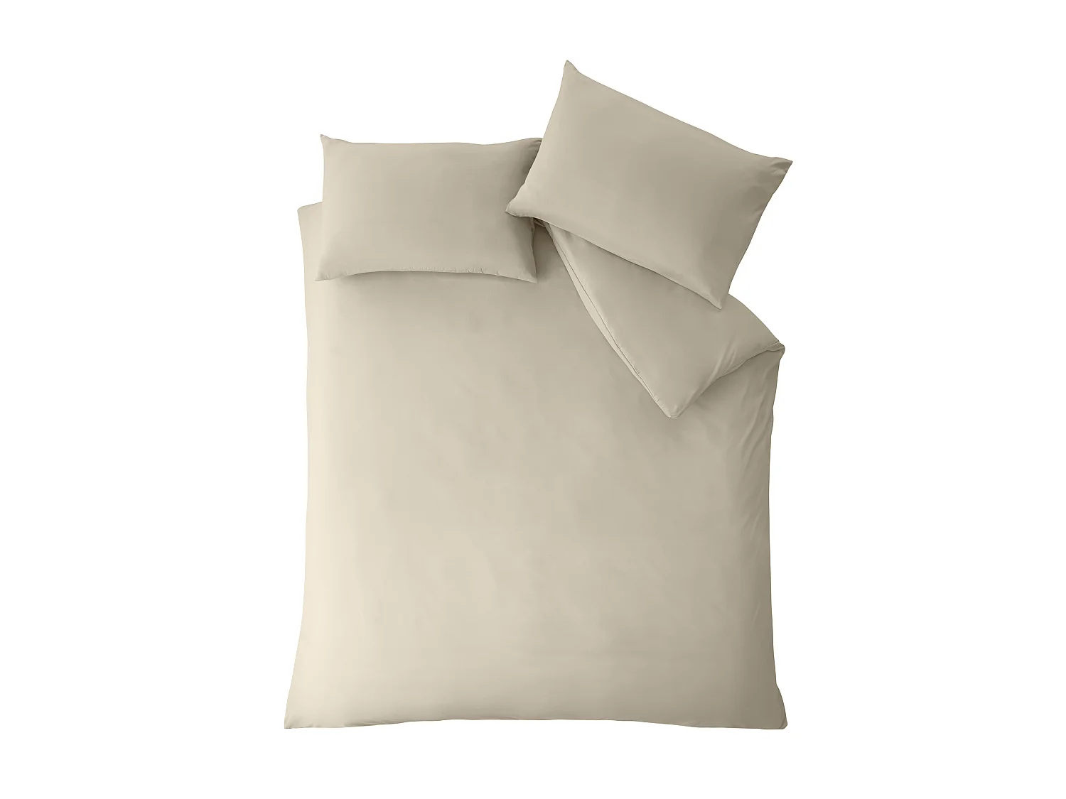 Catherine Lansfield So Soft Non-Iron King Duvet Cover Set with Pillowcases Natural
