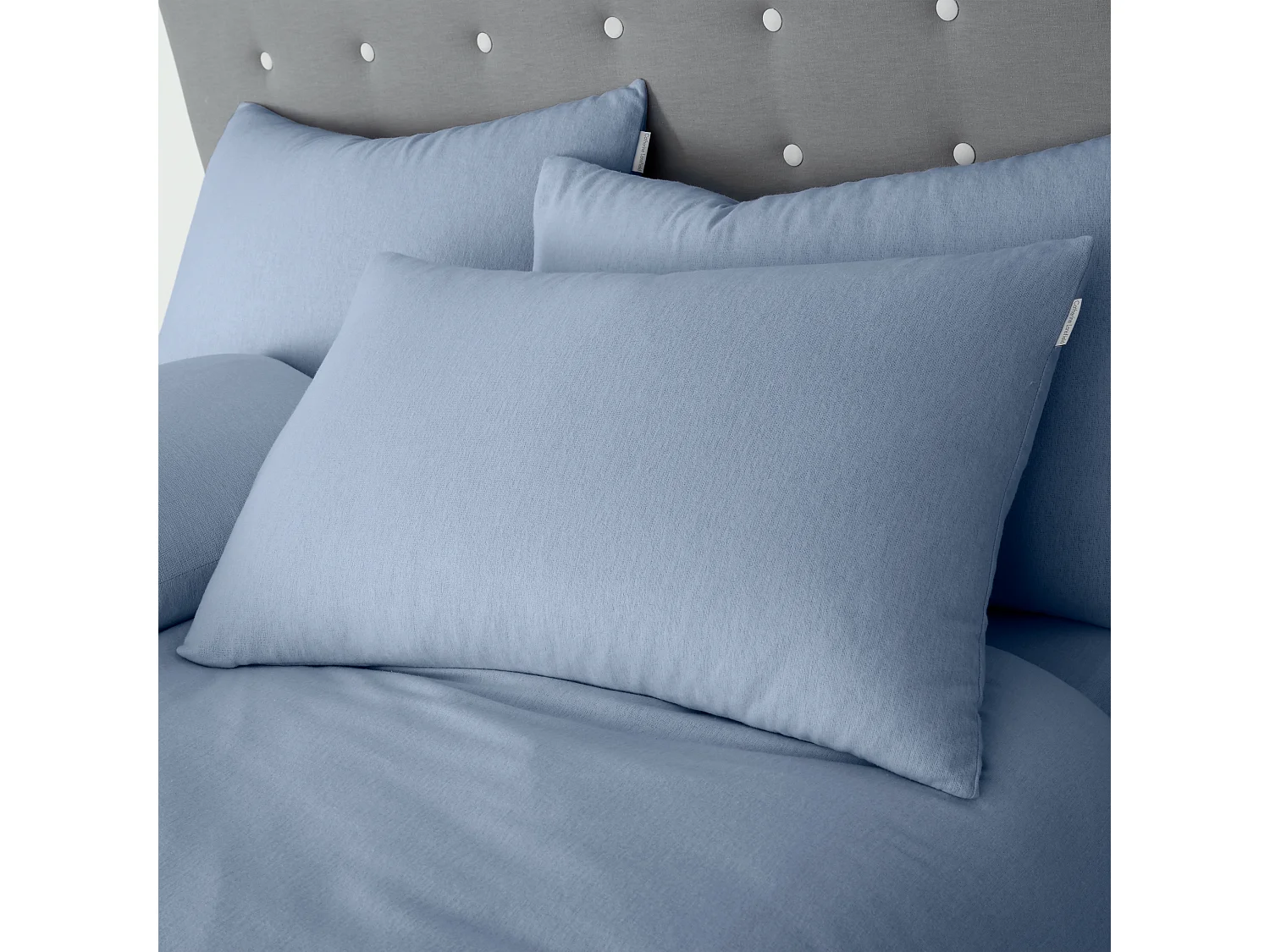 Catherine Lansfield Brushed Cotton King Duvet Cover Set with Pillowcases Blue