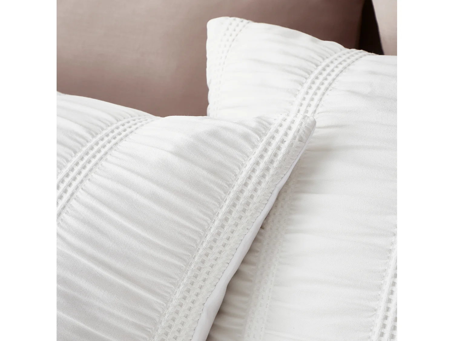 Pineapple Elephant Waffle Seersucker Double Duvet Cover Set with Pillowcases White