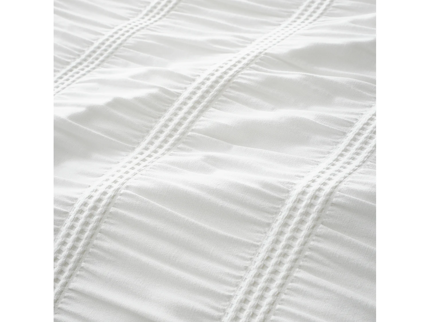 Pineapple Elephant Waffle Seersucker Double Duvet Cover Set with Pillowcases White