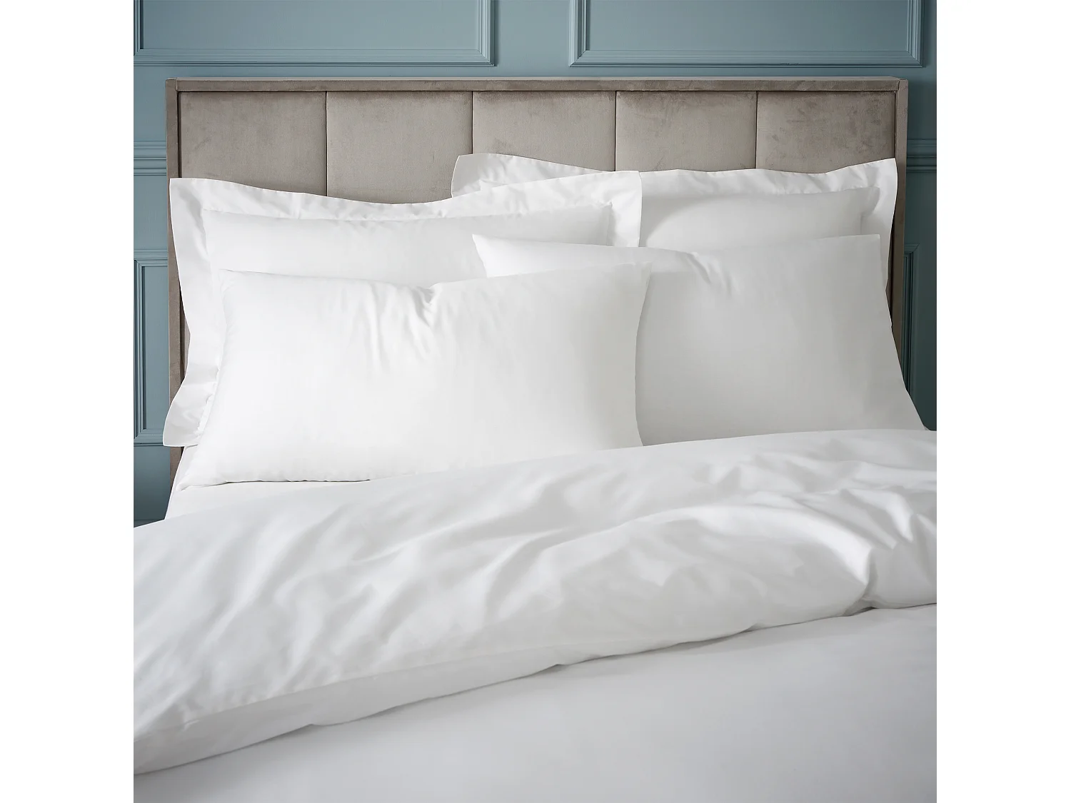 Bianca Fine Linens 180 Thread Count Egyptian Cotton Double Duvet Cover Set with Pillowcases White