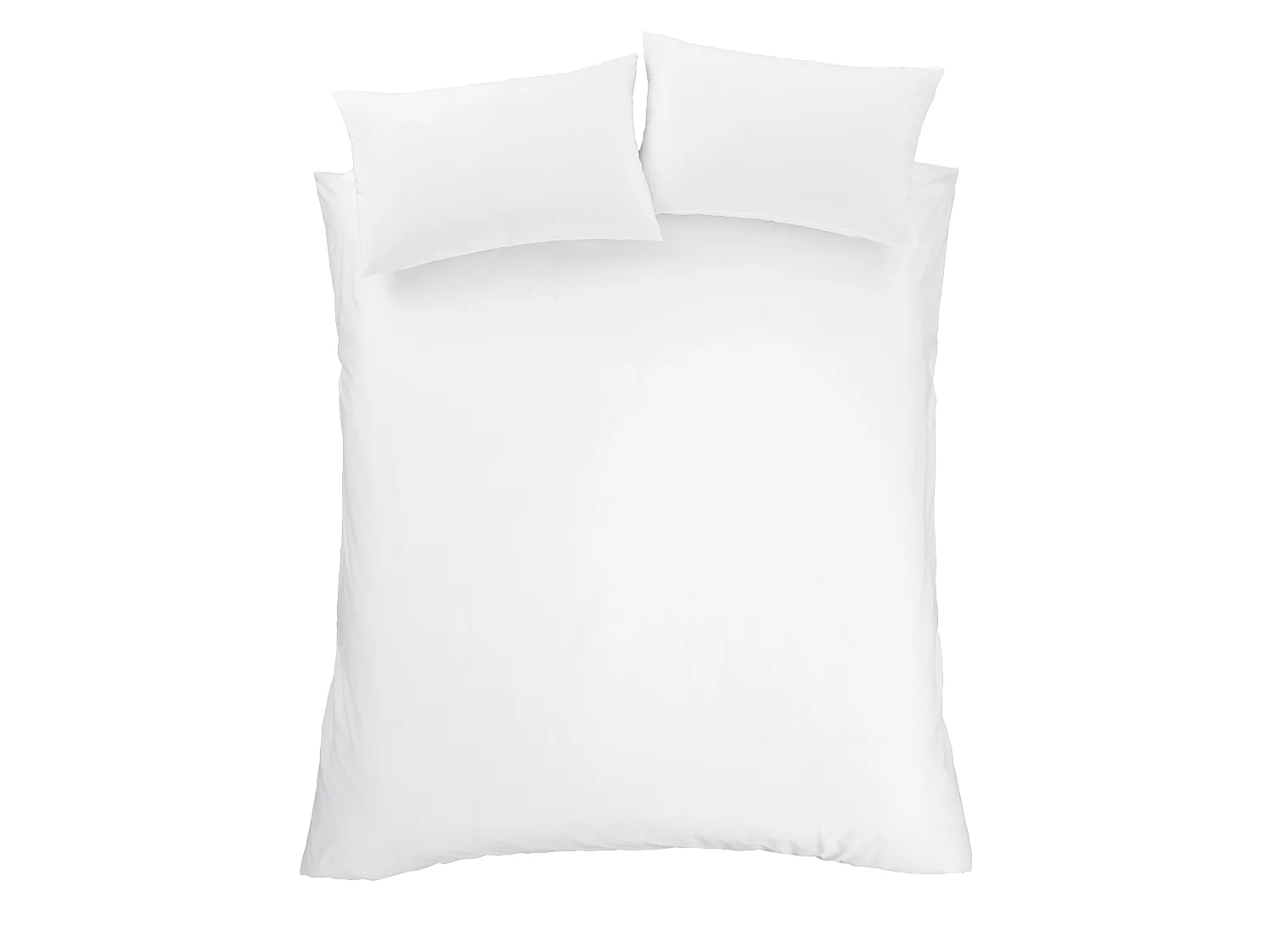 Bianca Fine Linens 180 Thread Count Egyptian Cotton Double Duvet Cover Set with Pillowcases White