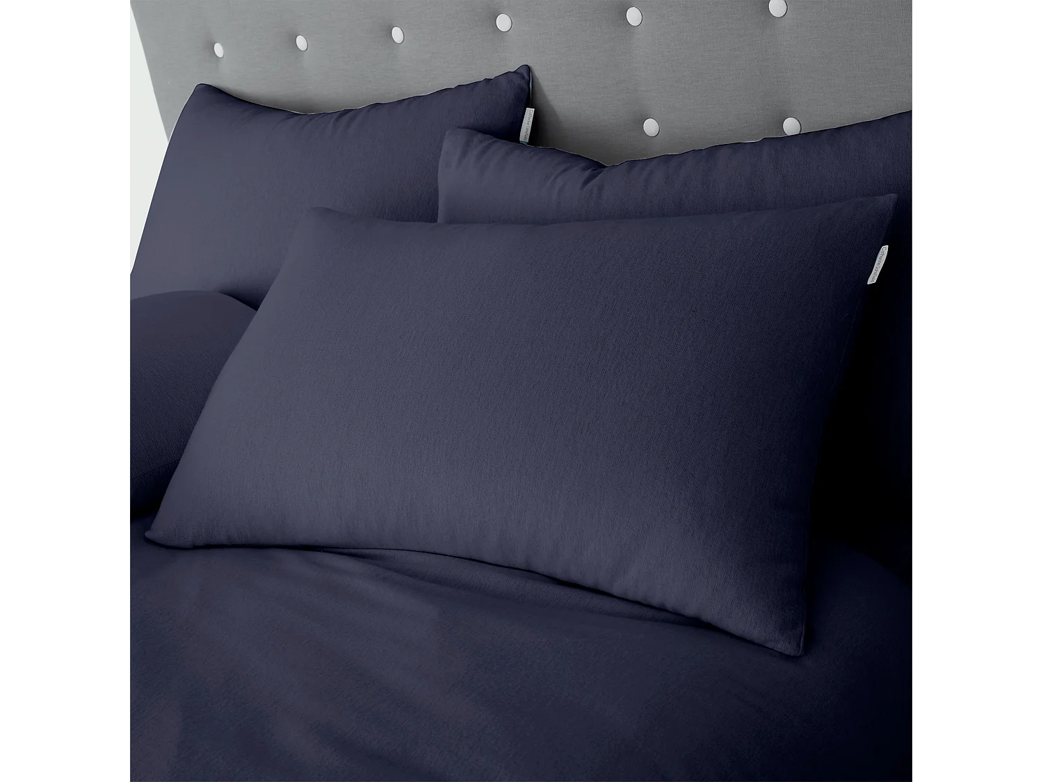 Catherine Lansfield Brushed Cotton Super King Duvet Cover Set with Pillowcases Navy Blue