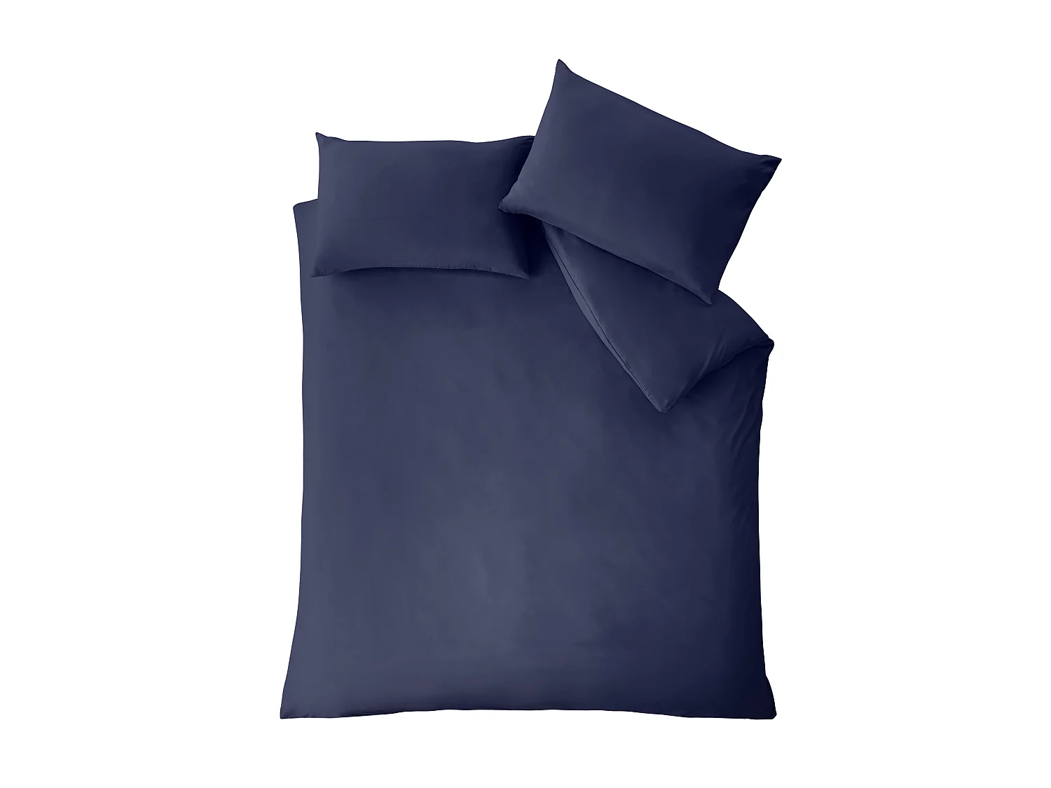 Catherine Lansfield So Soft Non-Iron Single Duvet Cover Set with Pillowcase Navy Blue