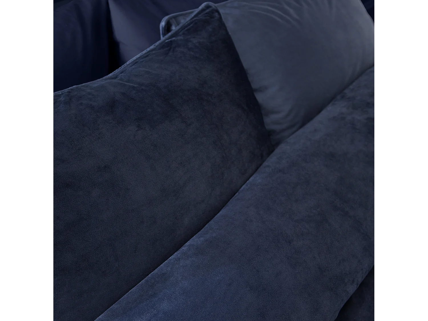 Catherine Lansfield Kingsley Soft Matt Velvet Single Duvet Cover Set with Pillowcase Navy Blue