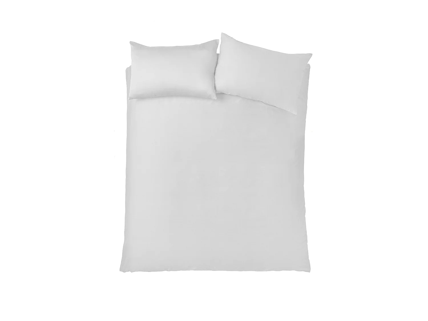 Bianca Fine Linens 400 Thread Count Cotton Sateen Double Duvet Cover Set with Pillowcases White
