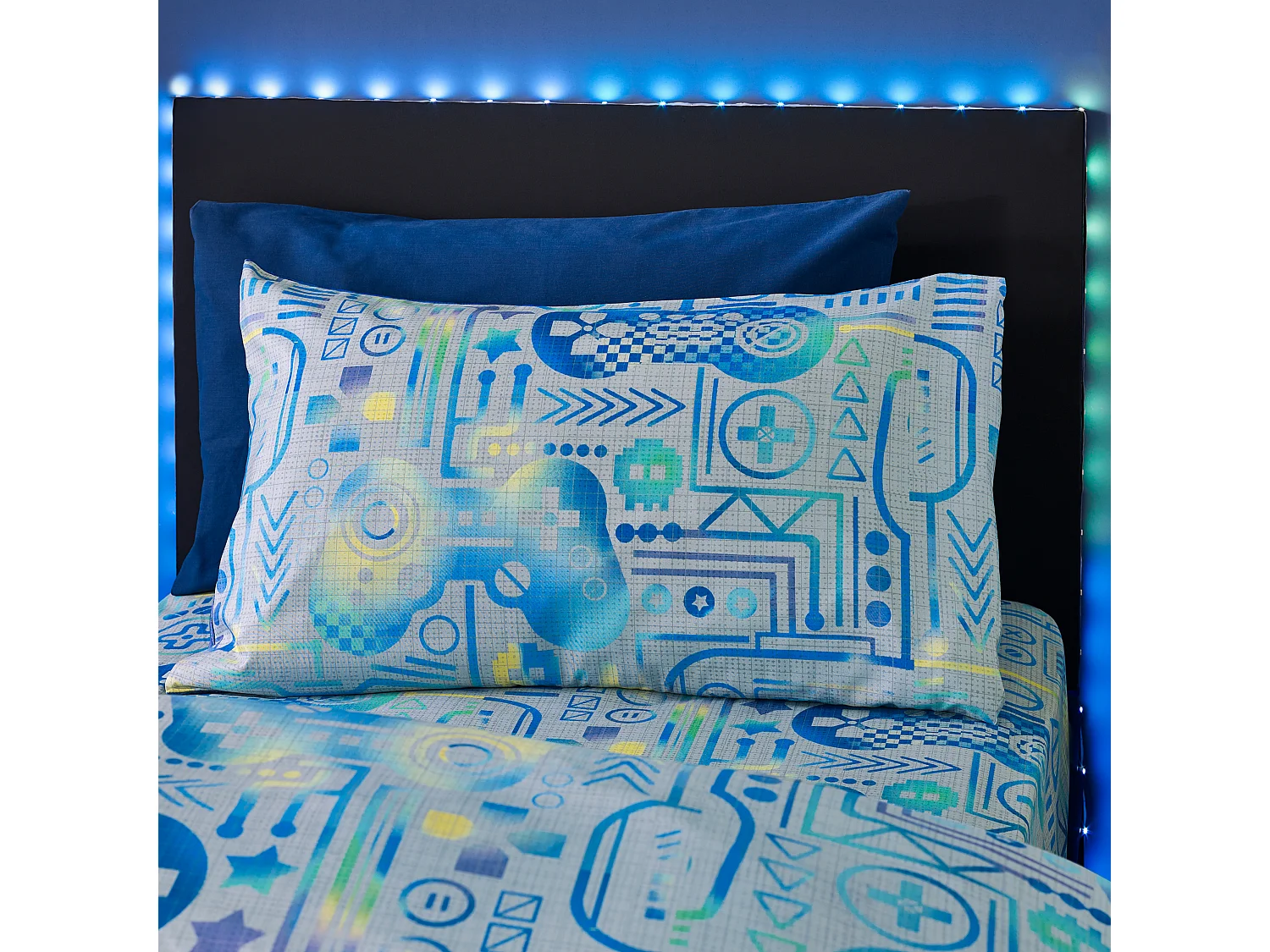 Catherine Lansfield Gamer So Soft Single Duvet Cover Set with Pillowcase Grey