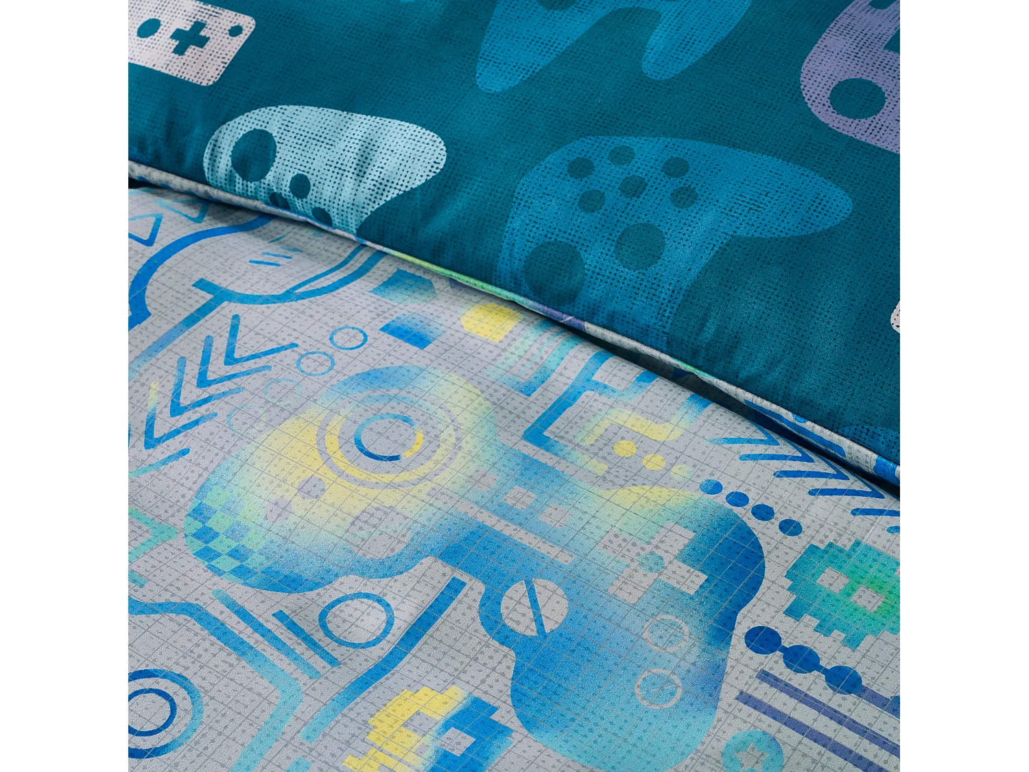 Catherine Lansfield Gamer So Soft Single Duvet Cover Set with Pillowcase Grey