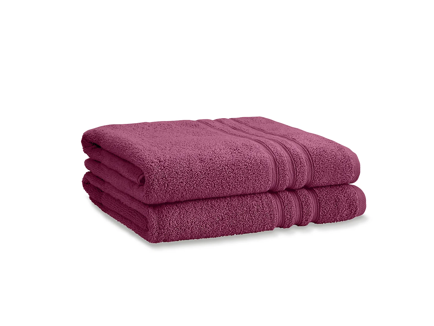 Catherine Lansfield Zero Twist Cotton 90x140cm Bath Sheet Pair Raspberry