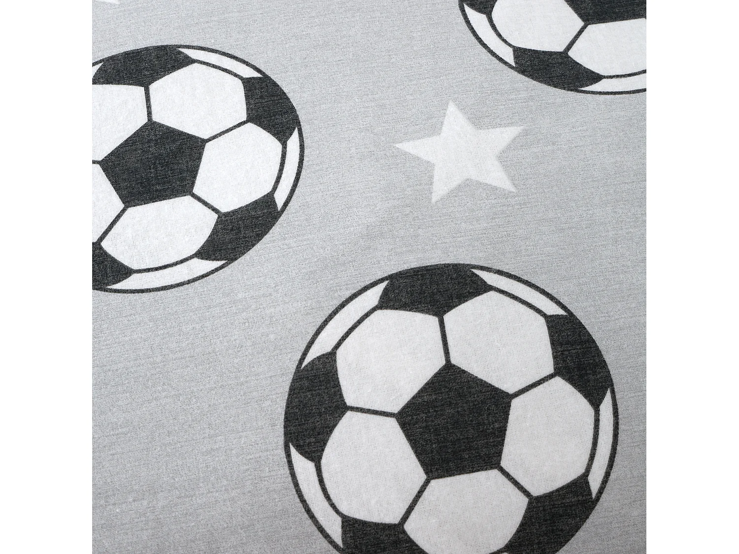 Catherine Lansfield Brushed Cotton Football Stars Single Fitted Sheet Grey