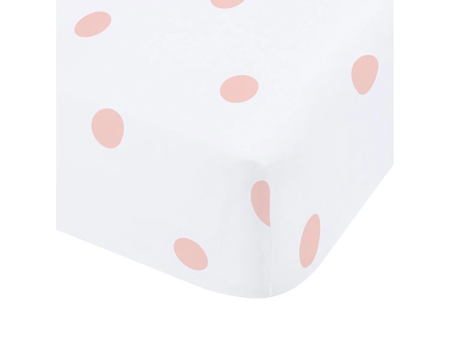 Catherine Lansfield Brushed Cotton Polka Dot Single Fitted Sheet Pink