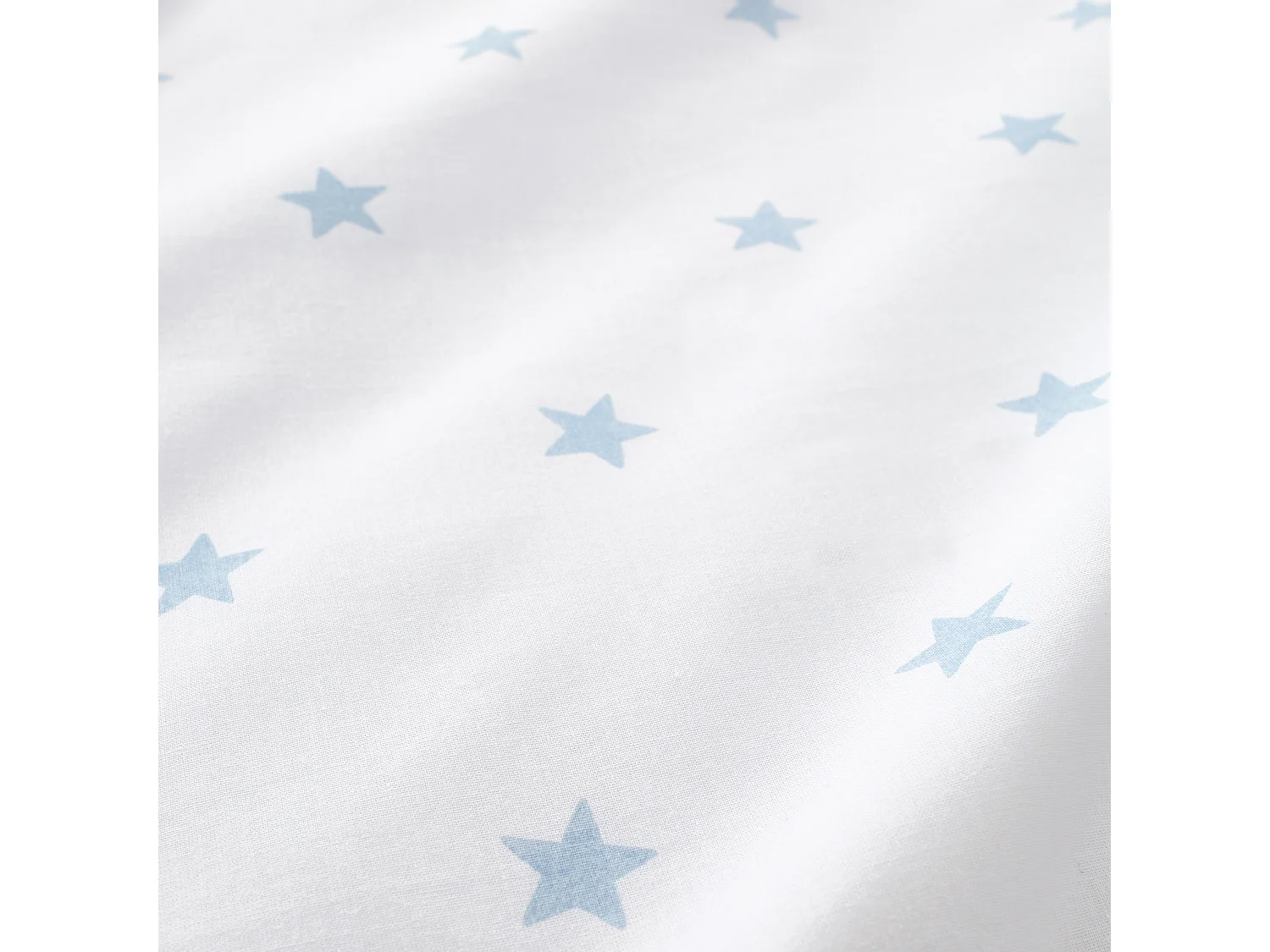 Bianca Fine Linens Mini Star & Stripes Cotton Single Fitted Sheet Blue