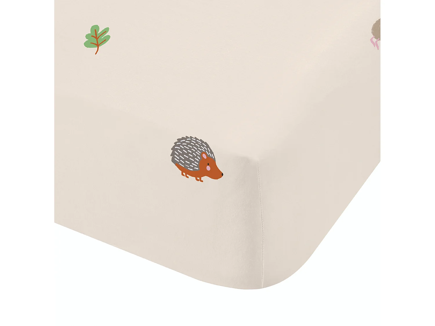 Catherine Lansfield Fox and Woodland Friends Single Fitted Sheet Cream