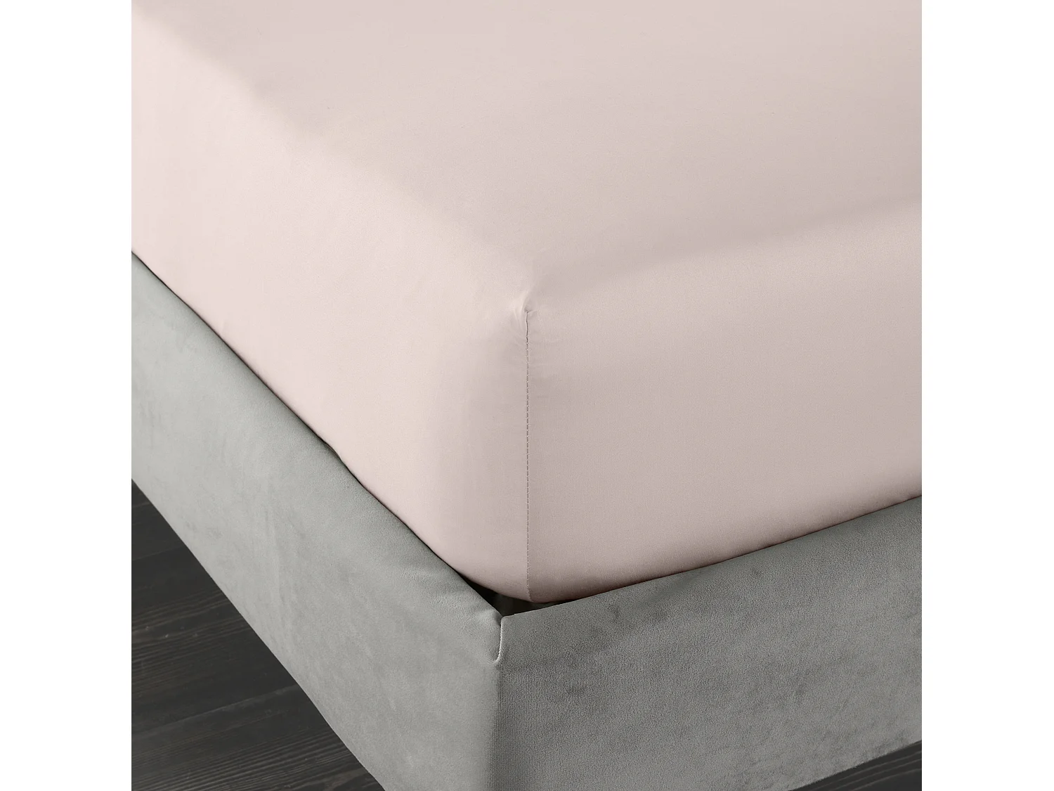 Bianca Fine Linens 400 Thread Count Cotton Sateen Single Fitted Sheet Blush Pink