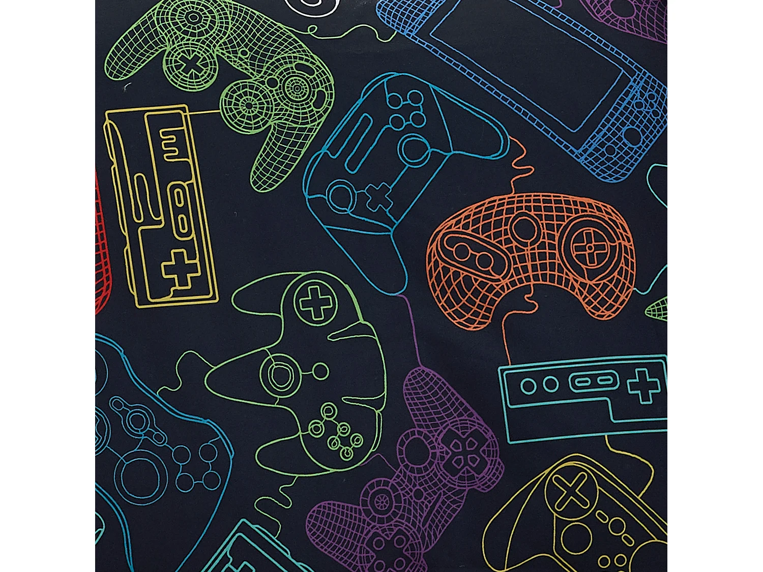 Catherine Lansfield Power Up Gamer So Soft Single Fitted Sheet Black