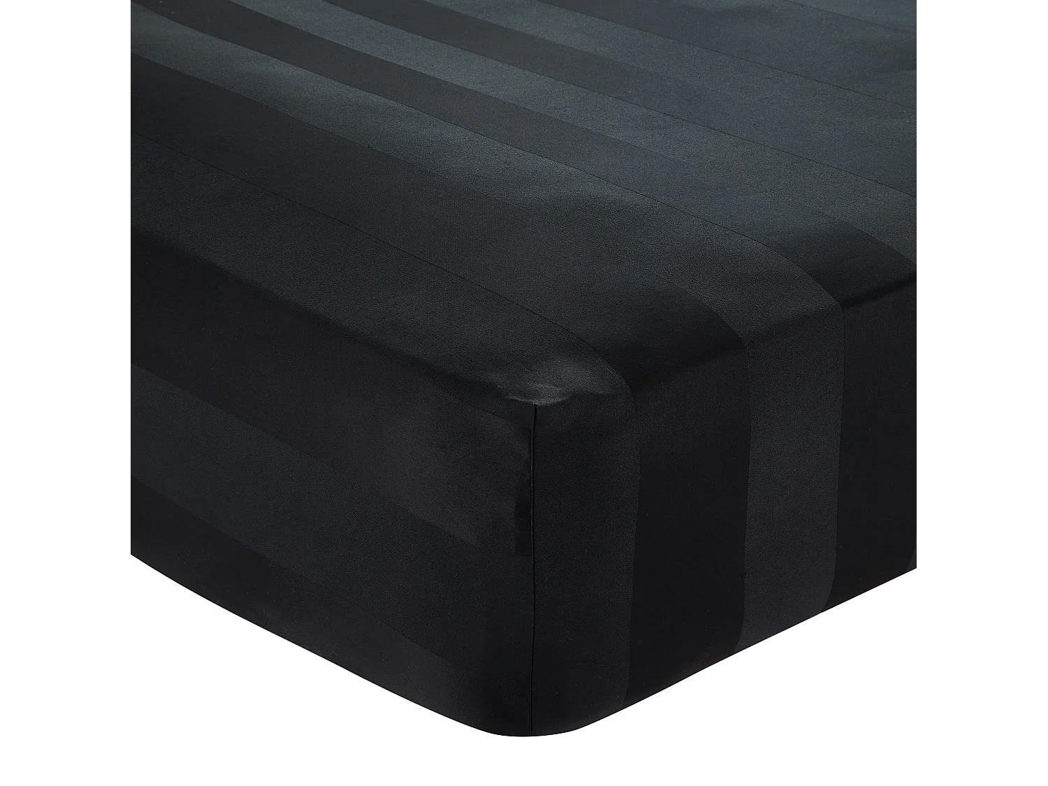 Catherine Lansfield So Soft Satin Stripe Single Fitted Sheet Black
