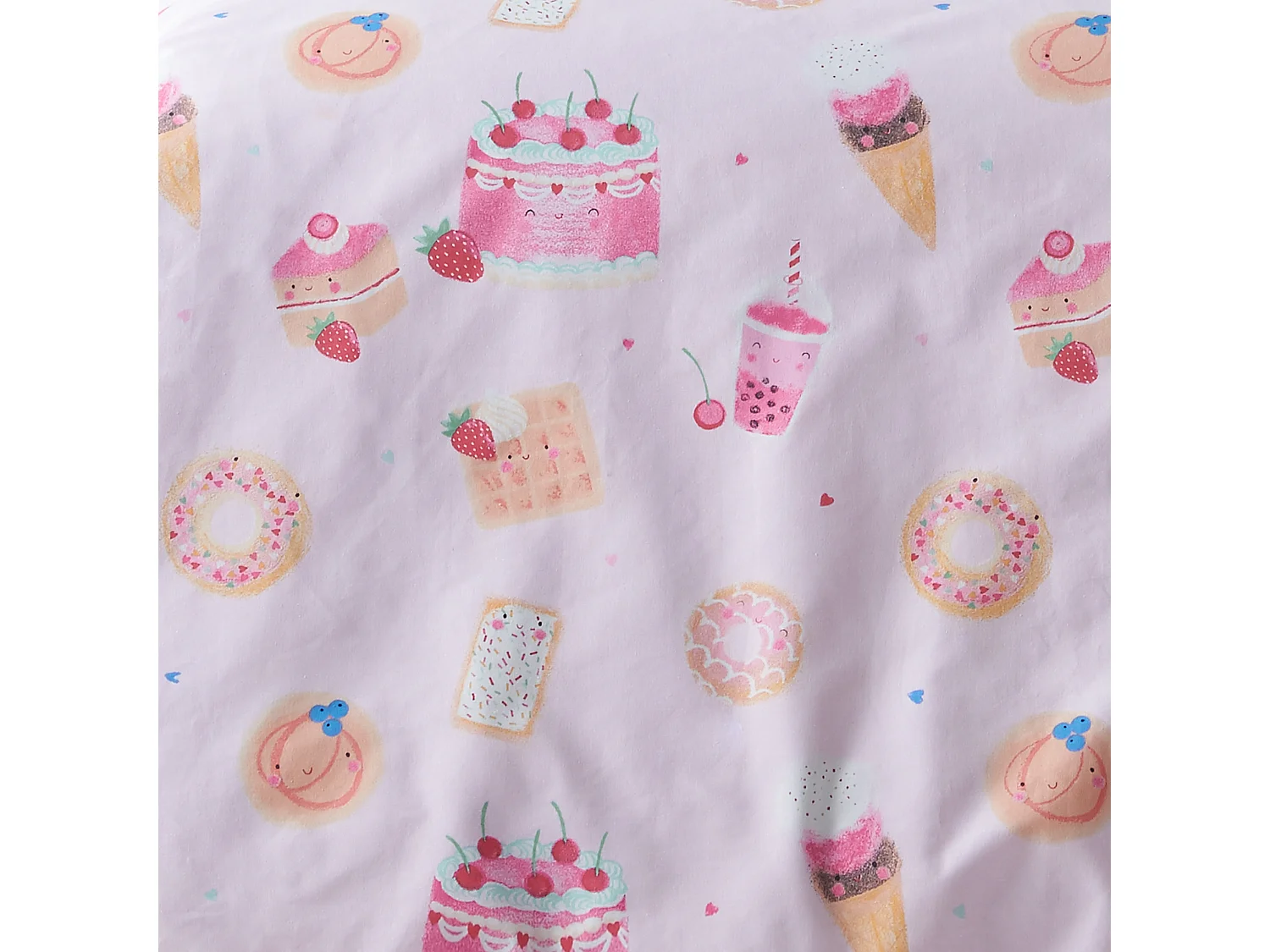 Catherine Lansfield Sweet Treats Single Fitted Sheet Pink