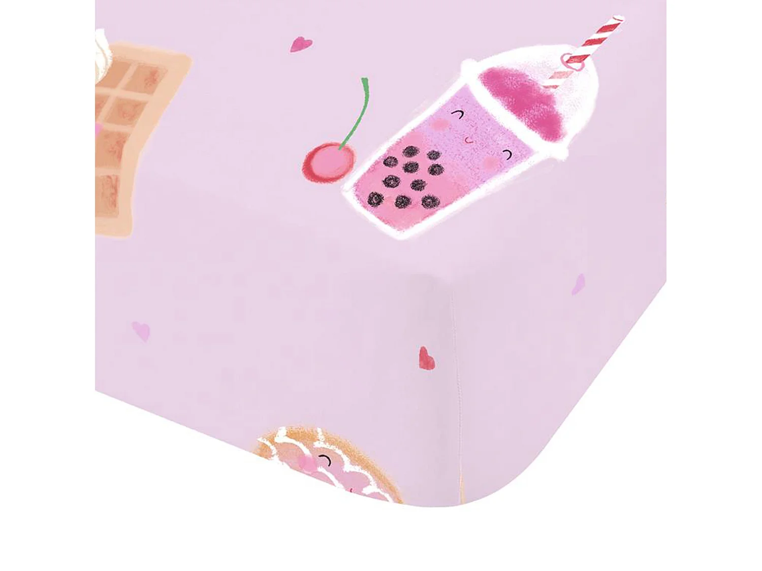 Catherine Lansfield Sweet Treats Single Fitted Sheet Pink