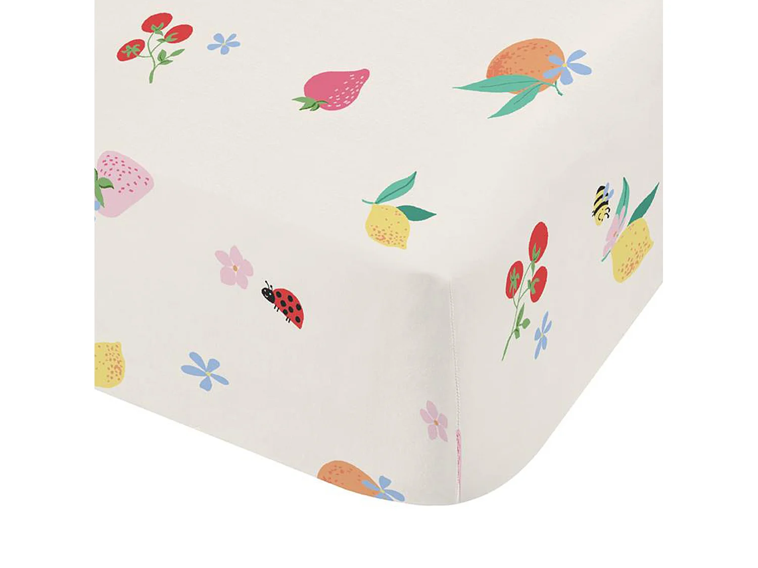 Catherine Lansfield Fruity Friends Single Fitted Sheet Bright