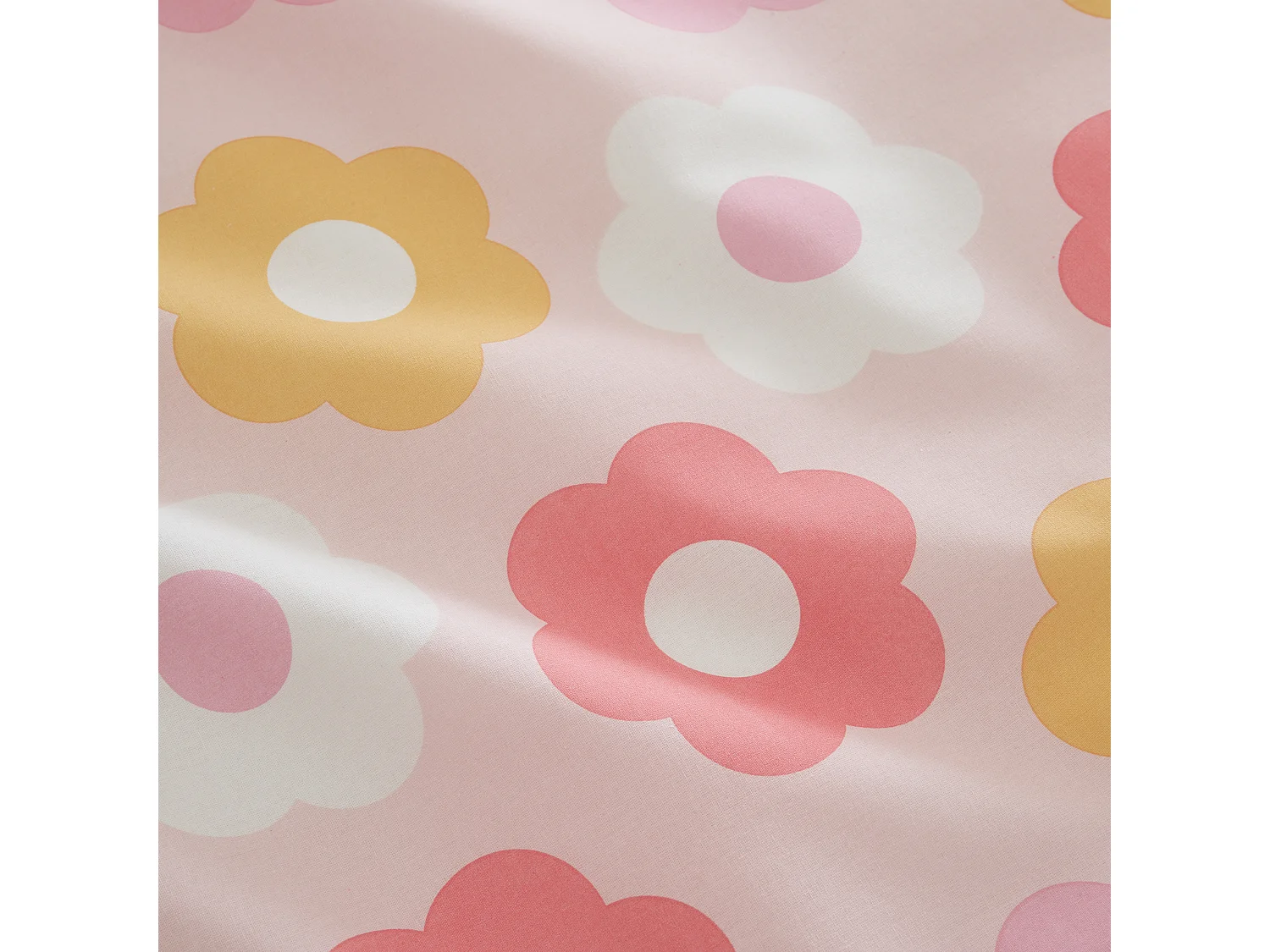 Catherine Lansfield Retro Daisy Single Fitted Sheet Pink