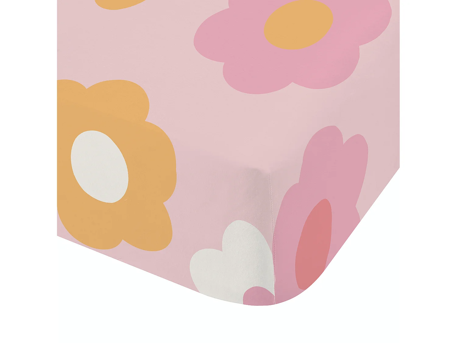Catherine Lansfield Retro Daisy Single Fitted Sheet Pink