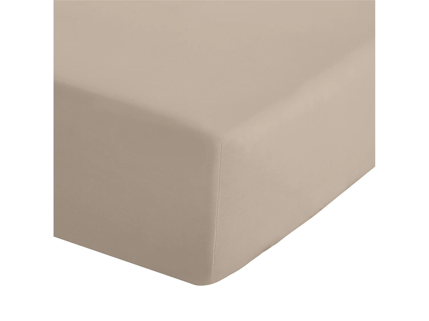 Catherine Lansfield Easy Iron Percale Combed Single Fitted Sheet Natural
