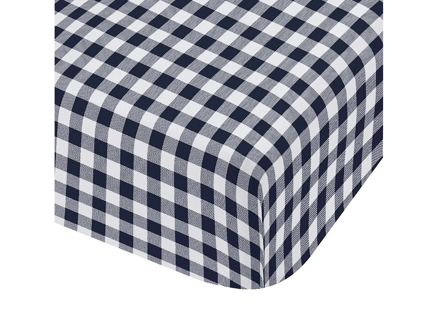 Catherine Lansfield Bamford Gingham Check Single Fitted Sheet Navy Blue