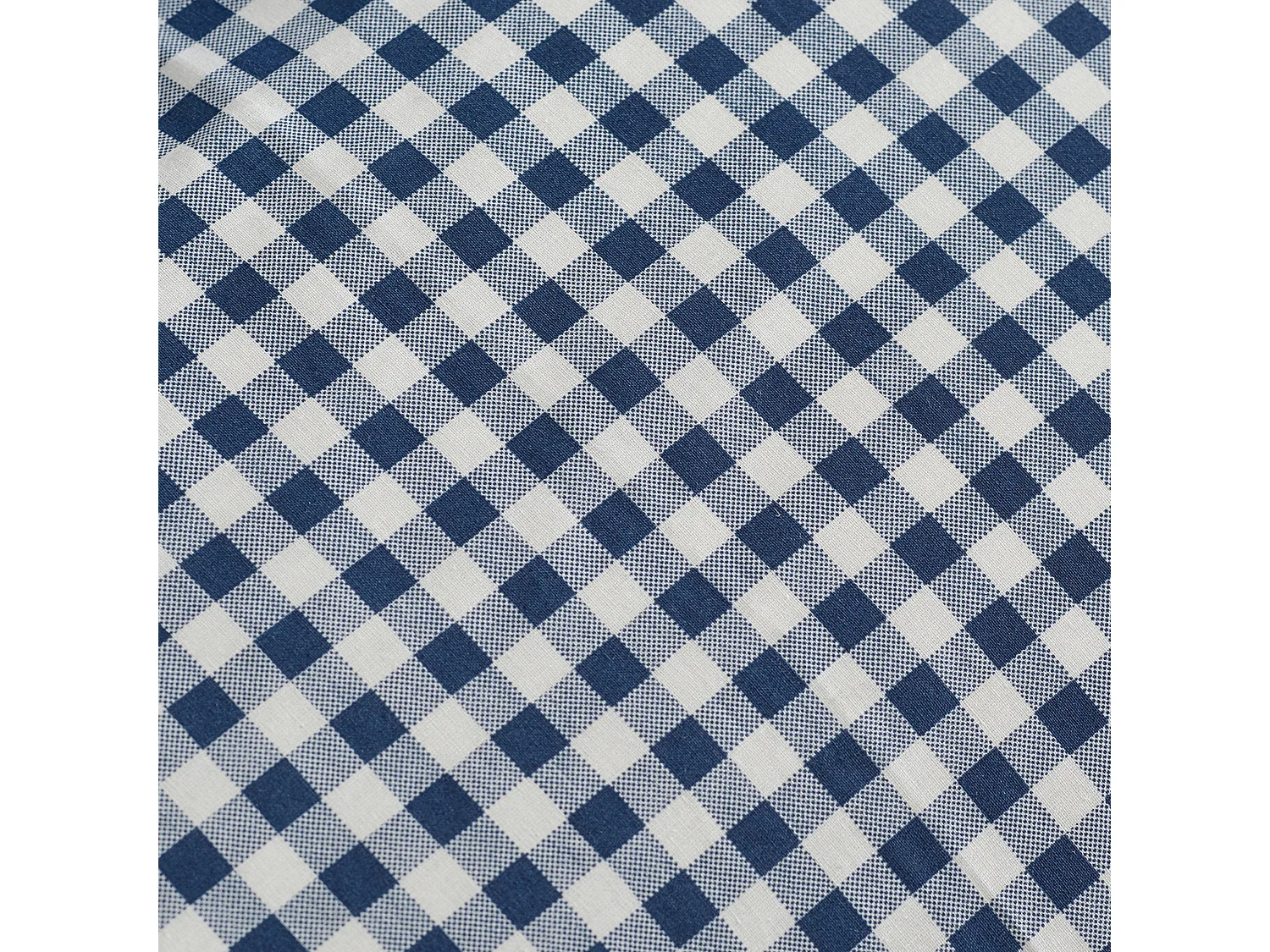 Catherine Lansfield Bamford Gingham Check Double Fitted Sheet Navy Blue