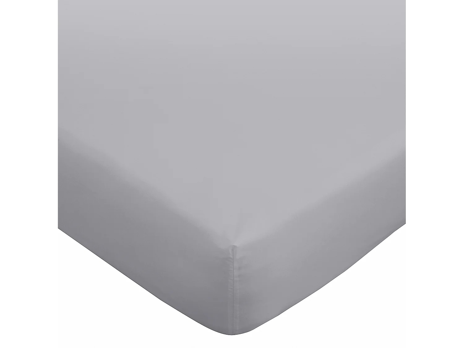 Bianca Fine Linens 180 Thread Count Egyptian Cotton Single Fitted Sheet Silver Grey