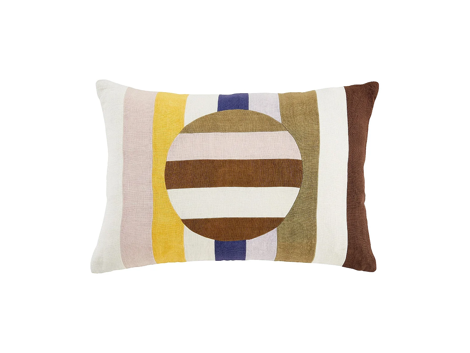 Habitat - Coussin en lin - 30 x 60 cm - Rose et marron - Design by Floriane Jacques - Armel