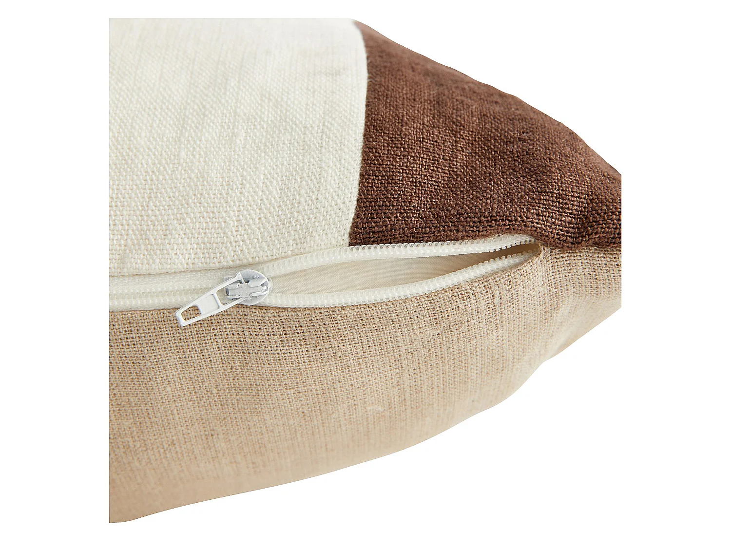 Habitat - Coussin en lin - 30 x 60 cm - Rose et marron - Design by Floriane Jacques - Armel